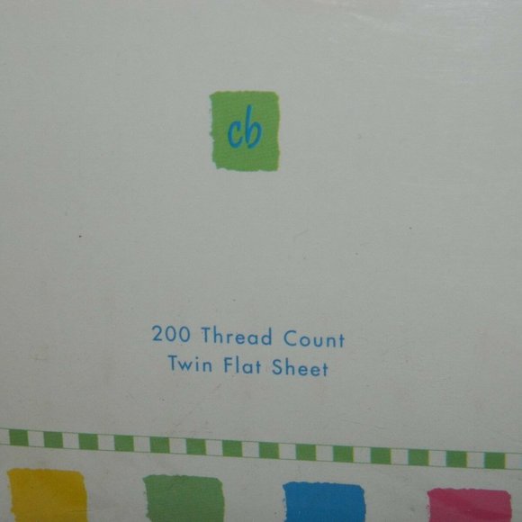 Vintage 90s Caribbean Brights Twin Flat Bed Sheet & Two King Pillow Case - Picture 2 of 3